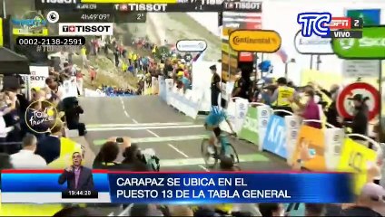 Carapaz se ubica en el puesto 13 del Tour de Francia: así lo vive su familia