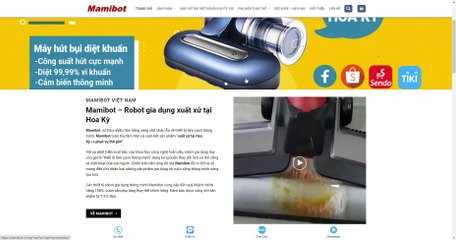 Mamibot - Robot gia dụng xuất xứ tại Hoa Kỳ hút bụi, bẩn