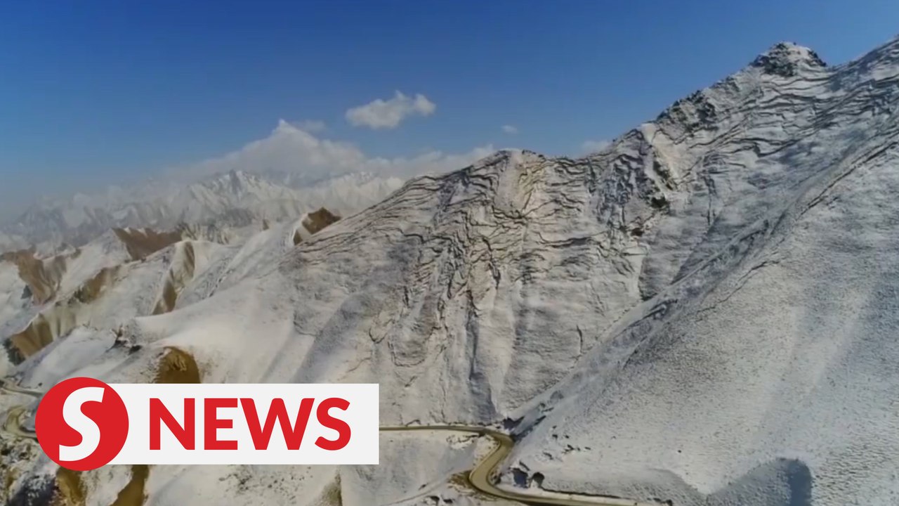 Flying over one of world's highest-altitude highways