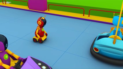 Léo le camion curieux - Dessin animé en français. Une auto-tamponneuse