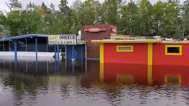 Restaurants flooded in Florida after Hurricane Sally sweeps through the area