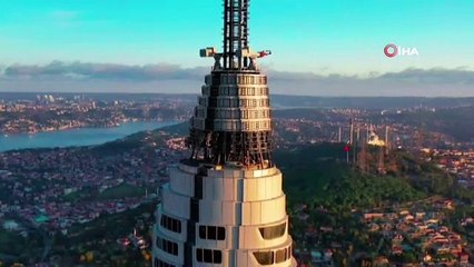 Yayına başlanan Çamlıca Kulesi havadan görüntülendi