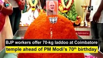 BJP workers offer 70-kg laddoo at Coimbatore temple ahead of PM Modi’s 70th birthday