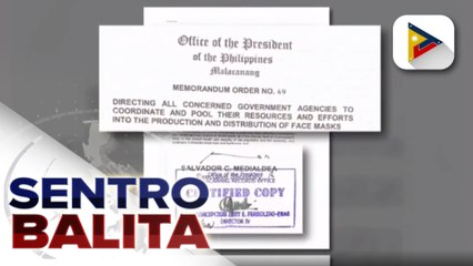 Download Video: #SentroBalita | Pangulong #Duterte, ipinag-utos ang pagbibiigay ng libreng face mask sa publiko