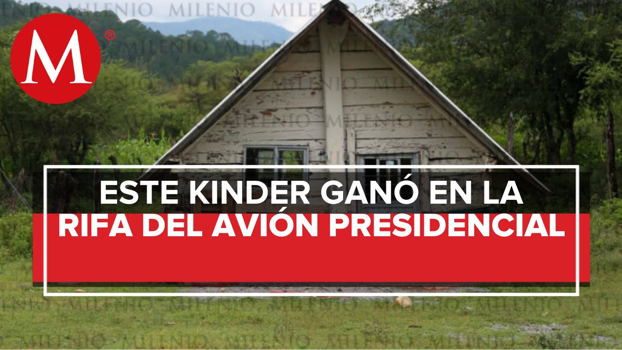 Kínder de Aramberri, NL gana premio en el sorteo de la Lotería Nacional por avión presidencial