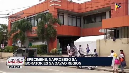 Kapin 72-K specimens, naproseso sa COVID-19 laboratories sa Davao Region