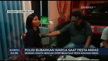 Seorang Wanita Menolak Ditertibkan Saat Pesta Minuman Keras