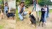 Sanskruti Balgude Pays Visit To Dog Farm