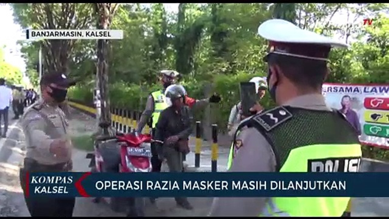 Pelanggar Nekat Kabur Hindari Razia Masker Dengan Manuver Berbahaya