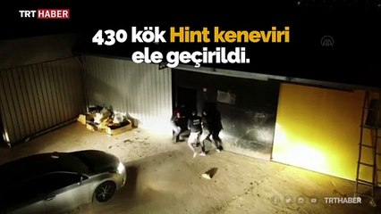 Bursa'da fabrikaya uyuşturucu baskını kamerada