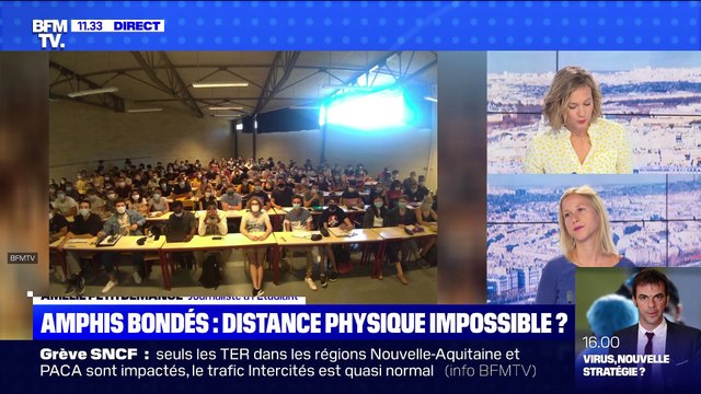 BFMTV répond à vos questions : Distance physique impossible dans les amphis bondés ? - 17/09