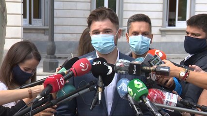 Rufián considera "falta de respeto" que Calvo hable de sacar a Torra de Mesa