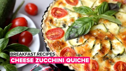 Breakfast Recipes: Cheesy Zucchini Quiche