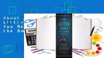 About For Books  The Little Things: Why You Really Should Sweat the Small Stuff Complete
