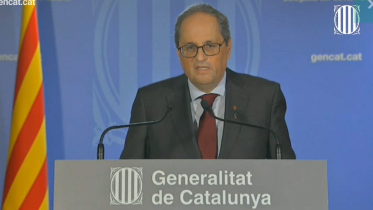 Torra descarta convocar elecciones