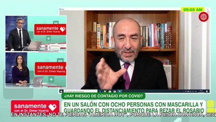 ¿Riesgo de contagio en un salón con ocho personas? | Sanamente con el Doctor Elmer Huerta (HOY)