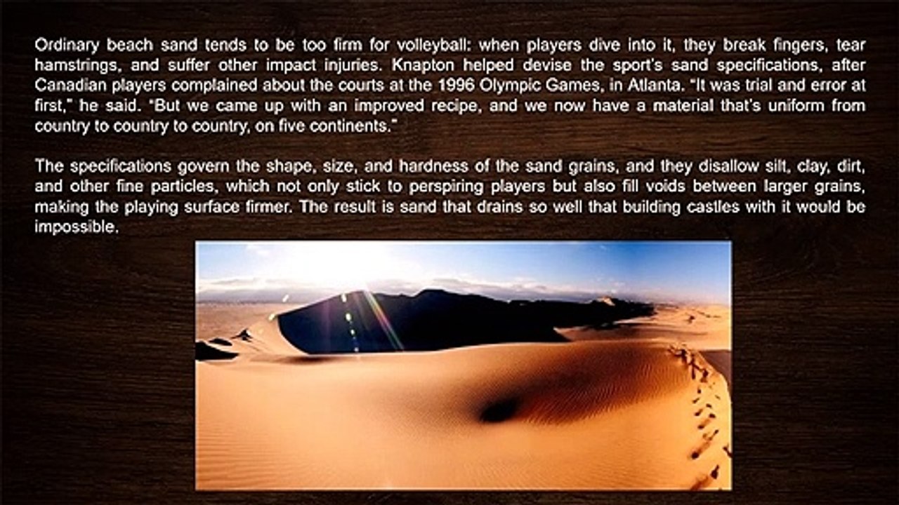 The world is running out of sand.