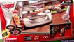 Cars2 Silver Racer Slot Cars Racing Track Silver Lightning McQueen vs. Francesco Bernoulli Pixar