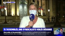 La députée Anne-Christine Lang a quitté une séance de travail à l'Assemblée lors de la prise de parole d'une femme voilée