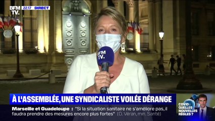 La députée Anne-Christine Lang a quitté une séance de travail à l'Assemblée lors de la prise de parole d'une femme voilée