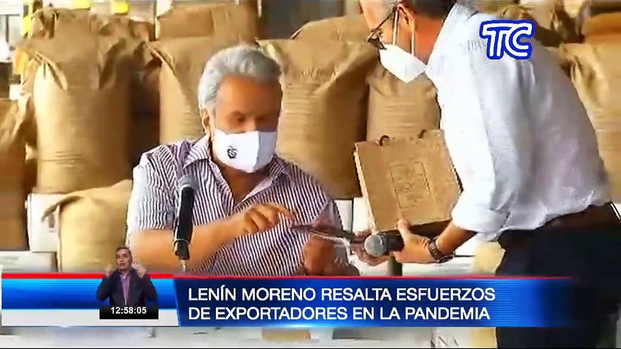 El presidente Lenín Moreno resalta los esfuerzos de las exportaciones no petroleras realizadas en el país en la emergencia nacional