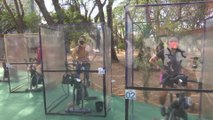Gimnasio de Brasilia innova con clases de spinning al aire libre
