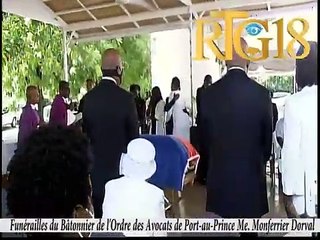 Funérailles du Bâtonnier de l'Ordre des Avocats de Port-au-Prince Me.  Monferrier Dorval