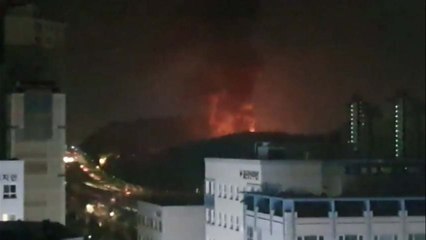 수원 자원순환센터에서 화재...대응 1단계 발령 진압 중 / YTN