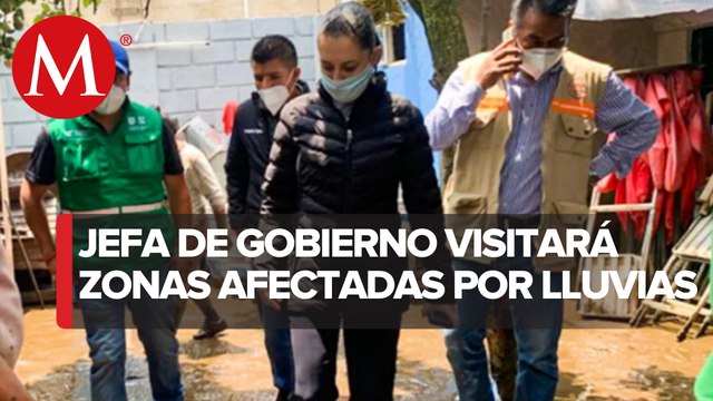 Sheinbaum visitará zonas de CdMx afectadas por lluvias