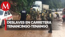 Lluvias provocaron deslaves en la carretera Tenancingo-Tenango