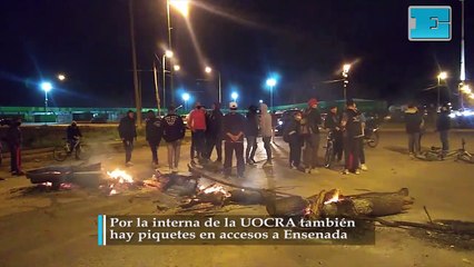 Por la interna de la UOCRA también hay piquetes en accesos a Ensenada