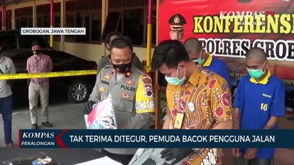 Tak Terima Ditegur, Pemuda Nekat Bacok Pengguna Jalan