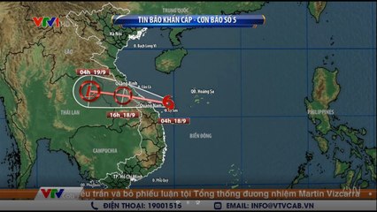 Tin Bão khẩn cấp - Bão Số 5 - Dự Báo Thời Tiết Hôm Nay VTV1