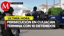 En Culiacán, detienen a 10 hombres armados tras persecución
