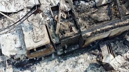California: Drone footage of Berry Creek after fire