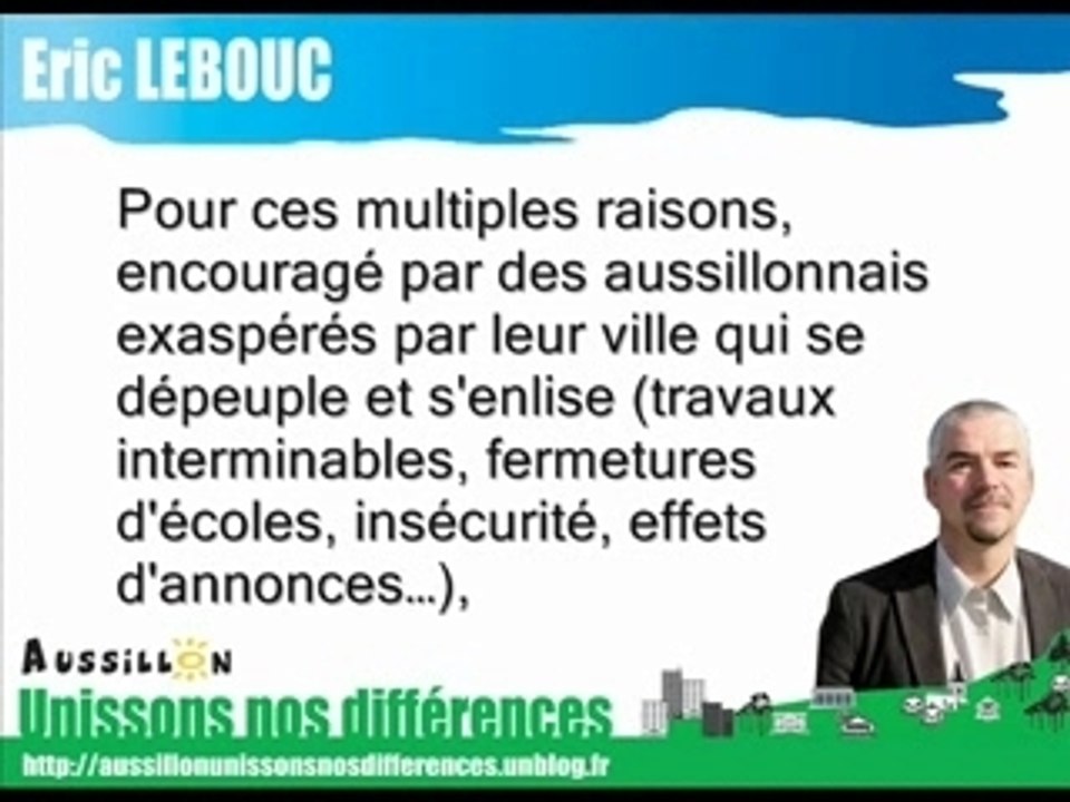 Profession de foi Eric Lebouc