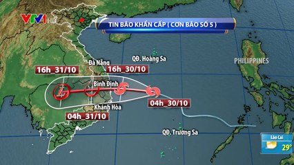 Tin Khẩn Cấp Bão Số 5 - Dự báo thời tiết hôm nay mới nhất ngày 19/9/2020