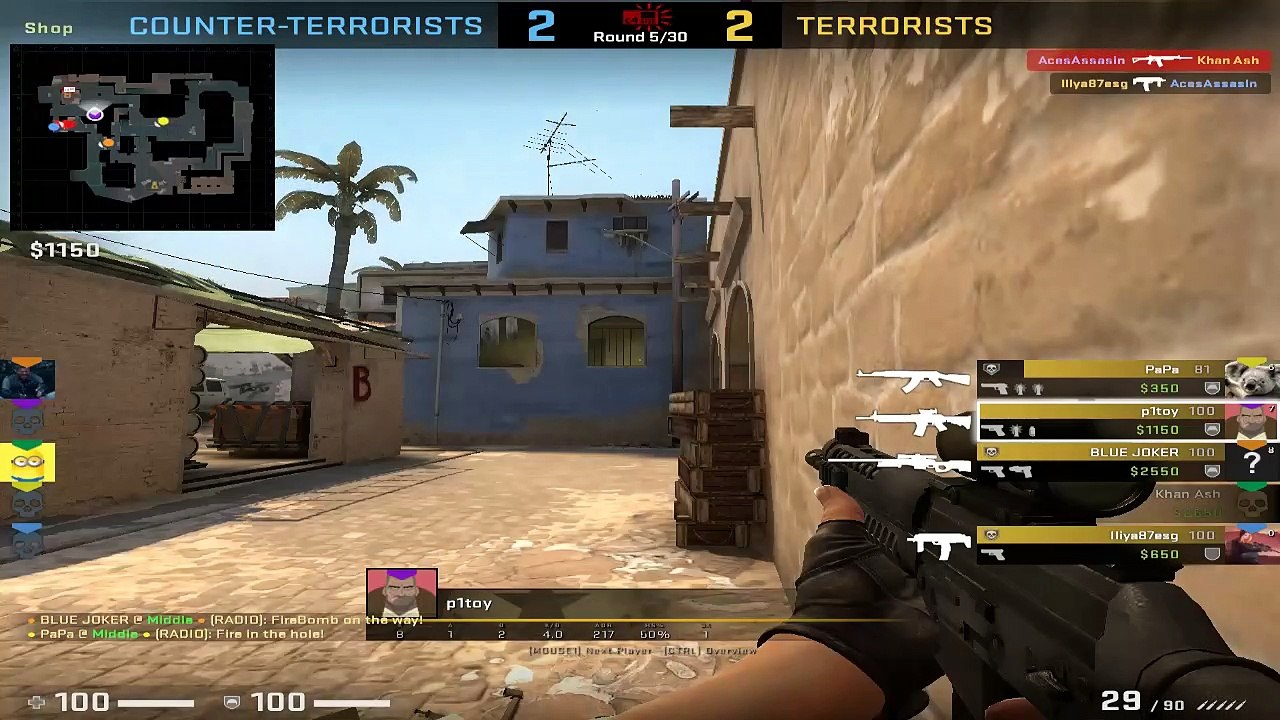 CSGO 1st Gameplay | Competitive Match : Mirage Map | Gaming Wings