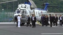 President Trump, PM Abe Tour Japanese Destroyer J.S. Kaga Near Yokosuka Naval Base