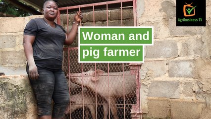 Burkina Faso : Woman and pig farmer