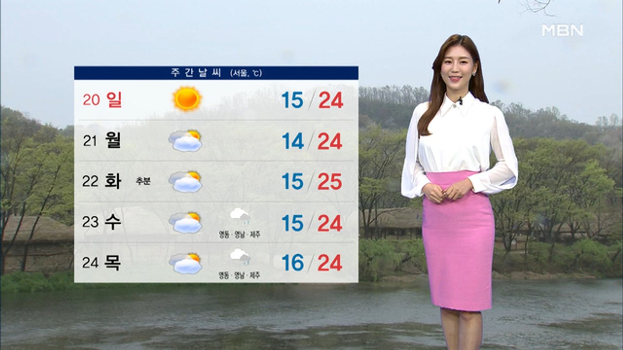 주말 맑고 선선…아침부터 낮까지 중부·경북 비 조금
