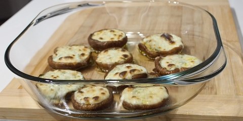 Setas al horno con queso roquefort, una receta exquisita