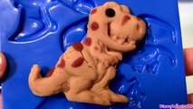 Play Doh Dinosaur T-REX Prehistoric Jurassic Park Jungle Animals Play Dough Review DisneyCollector