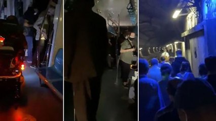 Tải video: Marmaray yolcuları sitem etti: Karanlıkta havasız kaldık, ne ilgilenen var ne corona önlemi