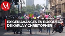Familias de dos jóvenes desaparecidos marchan rumbo al Zócalo de CdMx