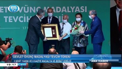 Şehit yakını ve 8 gaziye madalya ve berat verildi