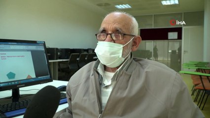 86 yaşında bilgisayar kullanmayı öğrendi