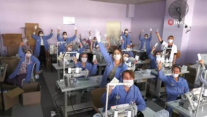 Fabrika gibi çalıştılar, 162 bin maske ve 6 ton dezenfektan ürettiler