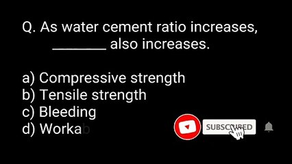 As water cement ratio increases, ________ also increases.