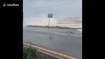 Hurricane Sally batters Pensacola Beach with strong winds and rain